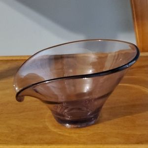 Vintage Purple Viking glass Bon Bon bowl with spout Chip Dip lavender